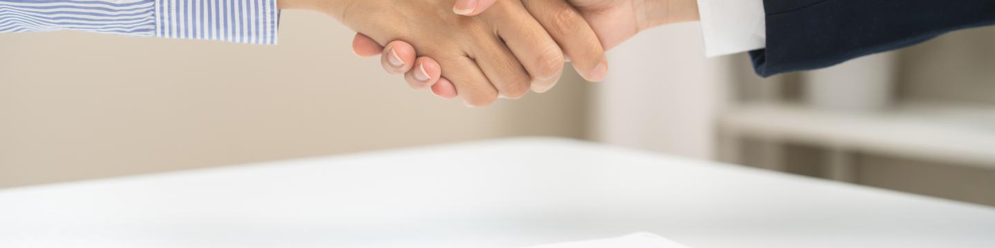 Mortgage broker and client.