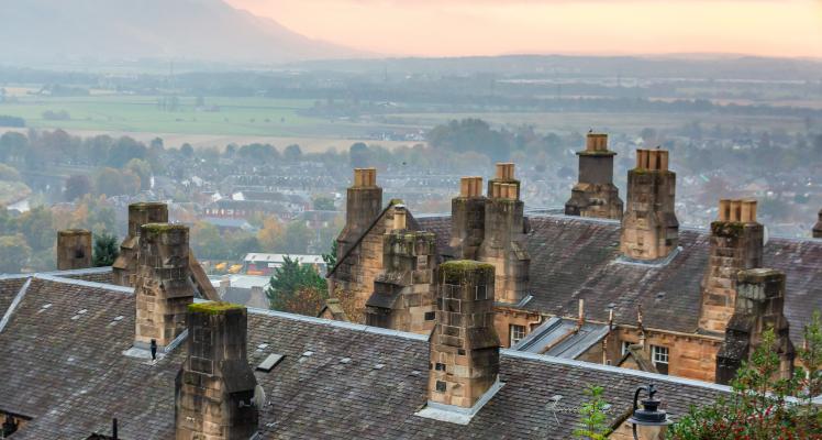 Rooftops in Scotland
